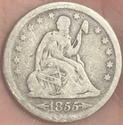 1855 Seated Liberty Quarter Arrows Good