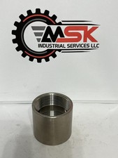 1-1/2" Stainless Steel 316 Full Coupler 150 Thread Female Fitting lot of 5
