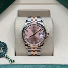 Rolex Datejust 31 NEW 2026 Rose Pink Diamond Two Tone Rose Gold Fluted Jubilee