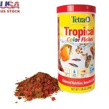 Tropical Color Flakes Fish Food 7.06 Ounces, Clear Water Advanced Formula