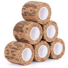 Camouflage Tape 5CM x 4.5M - Desert Camo Wrap Pack of 6 for Versatile Use