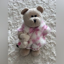 Starbucks Tan and Pink Stuffed Bear