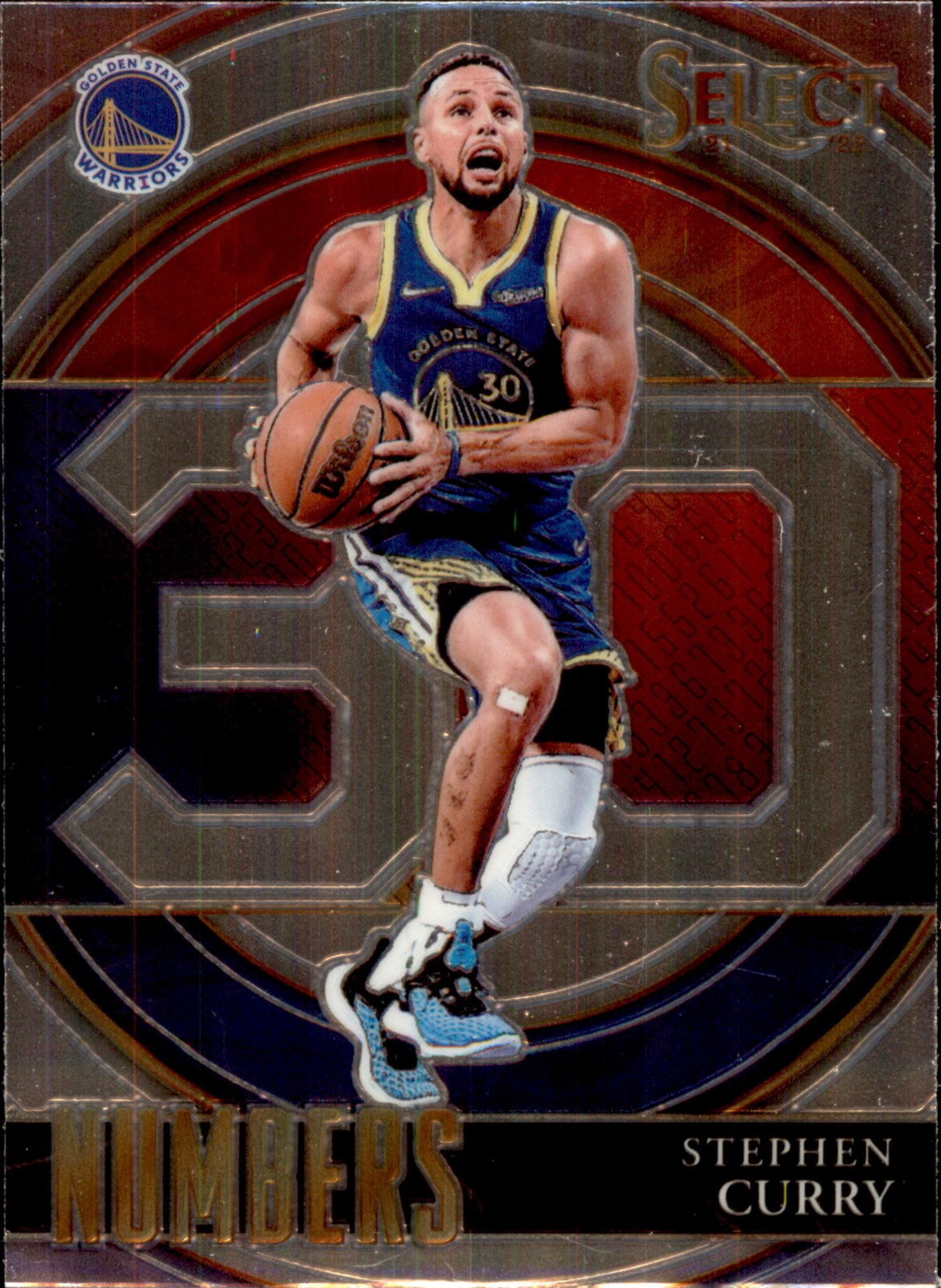 2021-22 Panini Select #5 Stephen Curry Select Numbers 4 2 A