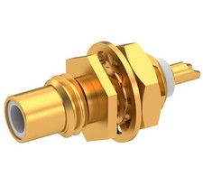 1pc AEP Radiall SMC Connector Jack, Male Pin 50 Ohms Panel Mount Solder Cup