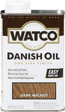 Watco 65851 Danish Oil Wood Finish, Pint, Dark Walnut