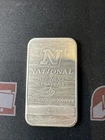 Vintage 1 Troy Oz .999 Fine Silver Bar National Refiners Ounce Rare (A)