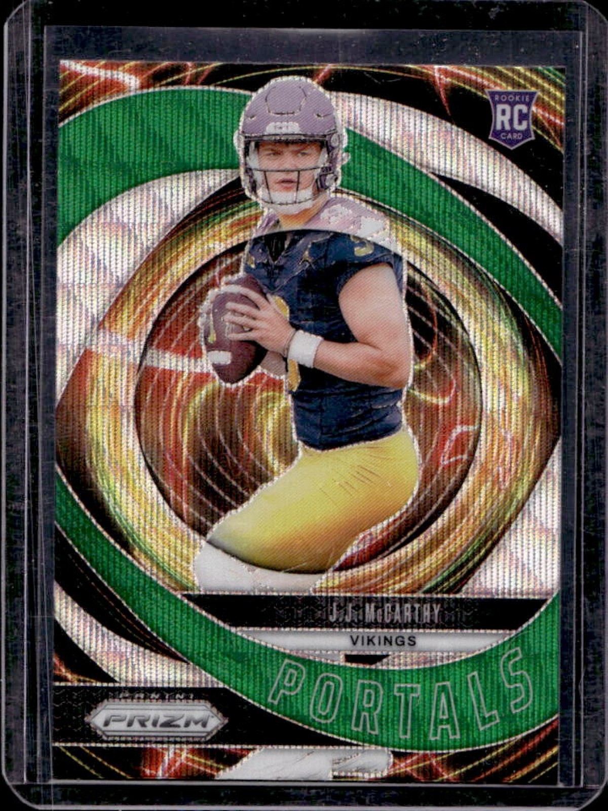 2024 Panini Prizm JJ McCarthy Portals RC Green Wave Rookie #7
