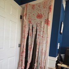  2 Bloody Curtain Decoration Halloween Scary Decor Haunted House Door Scary