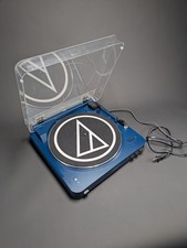 Audio-Technica AT-LP60-BT Blue Wireless Turntable with Optional Bluetooth