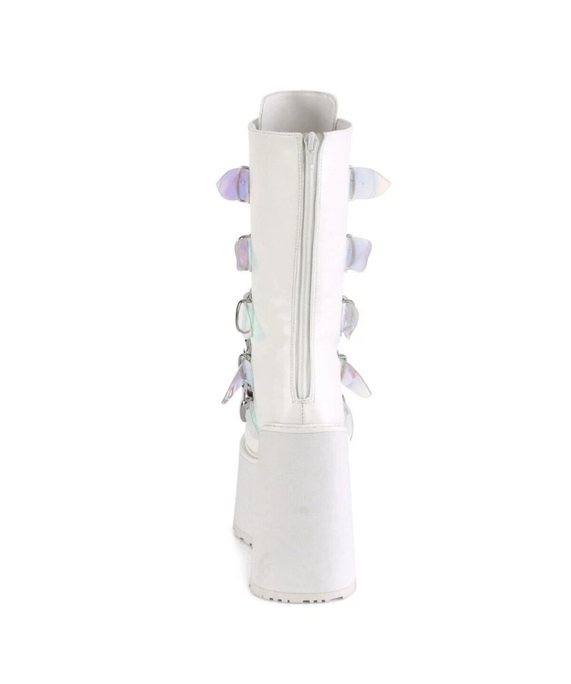 DEMONIA Swing 230 PURE LOVESICK White TRINITY BOOTS Platform Combat Size 8 - Image 4 of 4