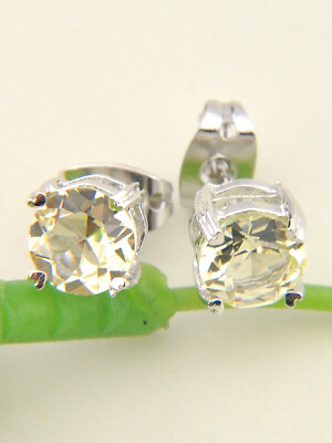 Novel Woman Jewelry Gift Natural Royal Citrine Gemstone Silver