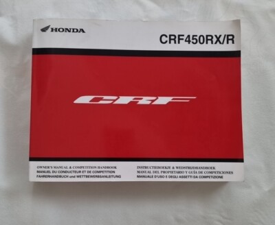Original Honda CRF 450 RX Owners Manual Competition Handbook User Handbuch Cross