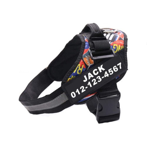 Personalised No Pull Dog Harness XXXS - XXL Small Medium Large Dogs Reflective - Picture 96 of 99