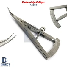 Ophthalmic Castroviejo Caliper Angled Tip 9cm Surgical Bone Measuring Gauge