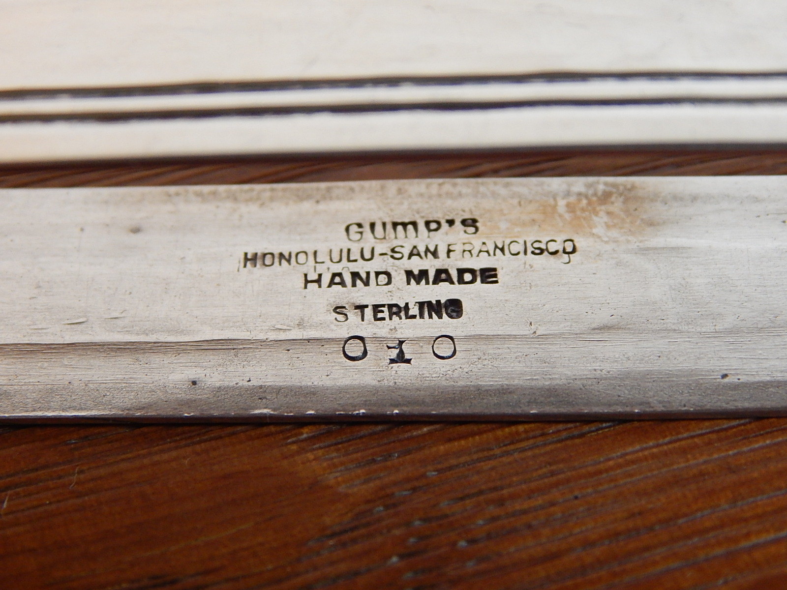 VINTAGE HAWAIIAN Gumps San Francisco Honolulu Sterling Silver Napkin