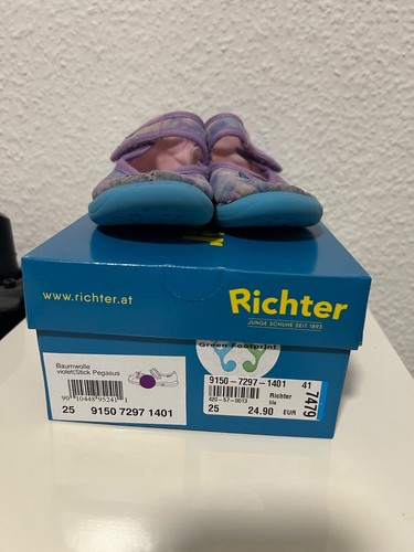Pantoffeln Hausschuhe Richter lila Einhorn Pegasus Gr. 25 - Bild 7 von 7