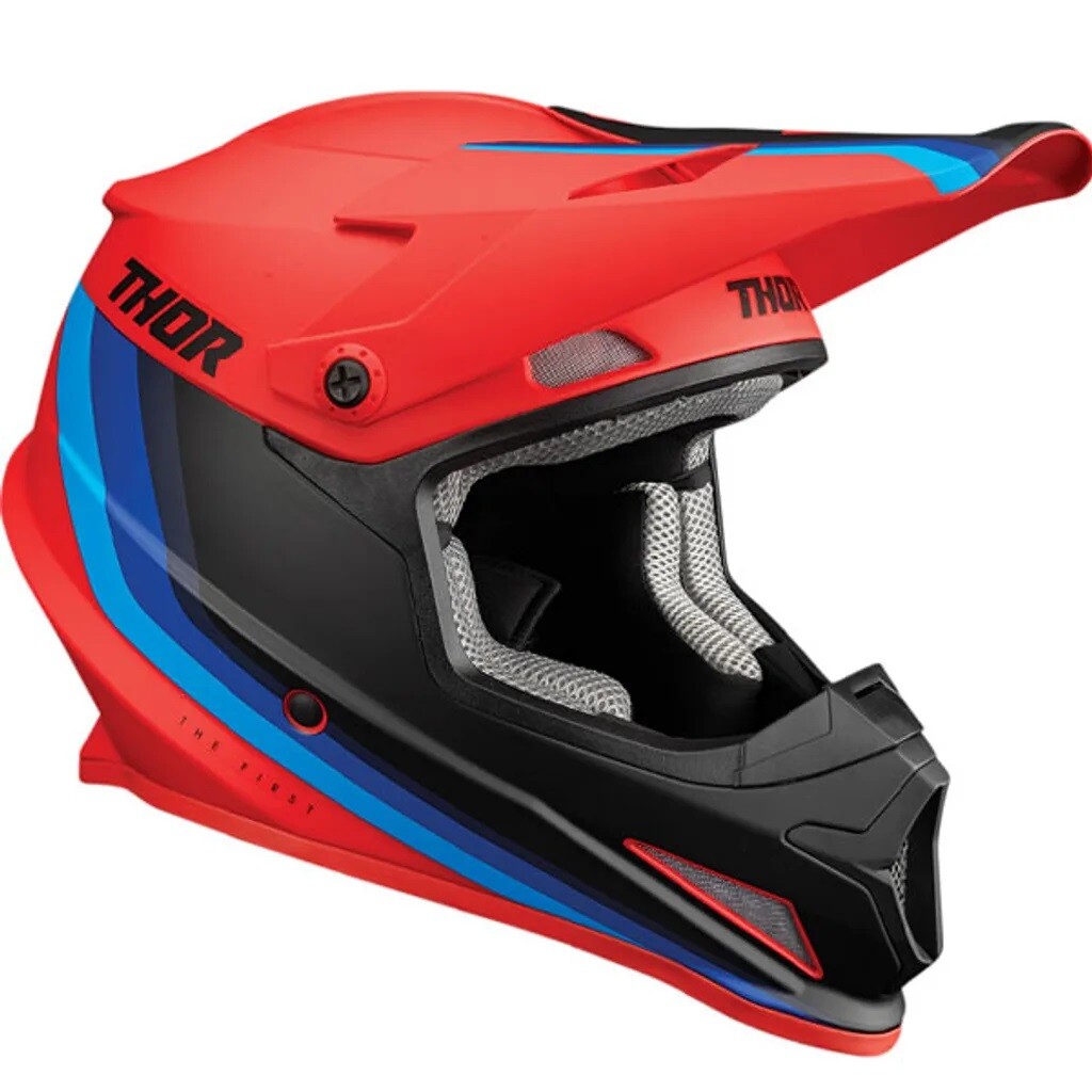 THOR SECTOR Msizeオフロードヘルメット + ゴーグル、インカム Thor Sector MIPS Off Road MX Enduro ACU Gold Helmet Runner Red