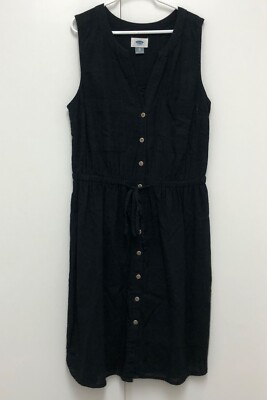 Old Navy Women's Black Cotton Button Front Sleeveless Shirt Dress - Size XS  | eBay