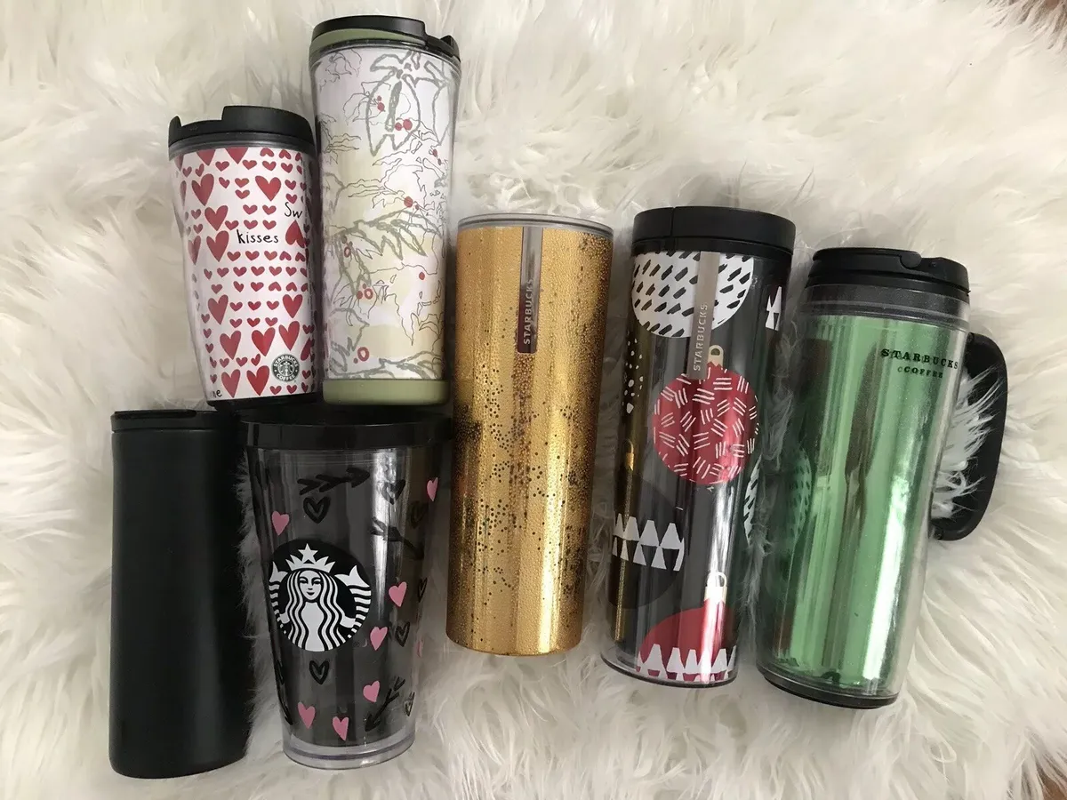 Lot 7 Starbucks Coffee Tumblers Stainless Steel Christmas Cup Hot Cold  Valentine