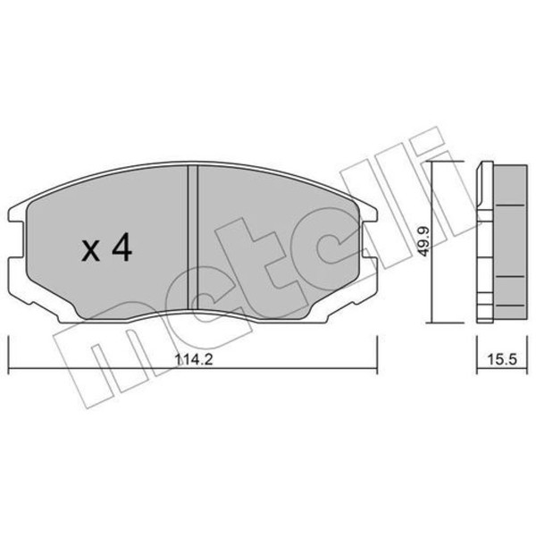 Metelli BremsbeläGe Vorne FüR Mitsubishi Colt IV Lancer V Station Wagon Proton-image