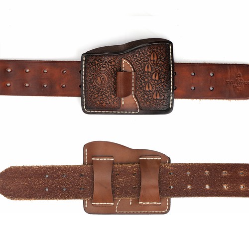 TOURBON Hunting Leather Revolver Holster Pistol Magazine Belt Pouch Knife Holder - Picture 4 of 20