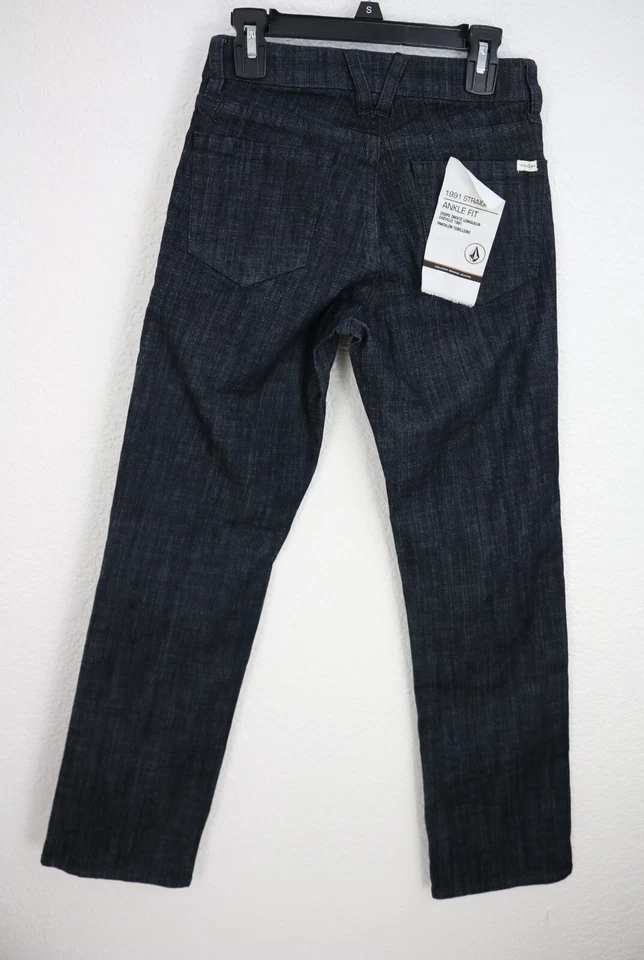 NEW Volcom Brand Jeans 1991 Straight Ankle Fit Girl's Size 0 x 27 - Image 2 of 4