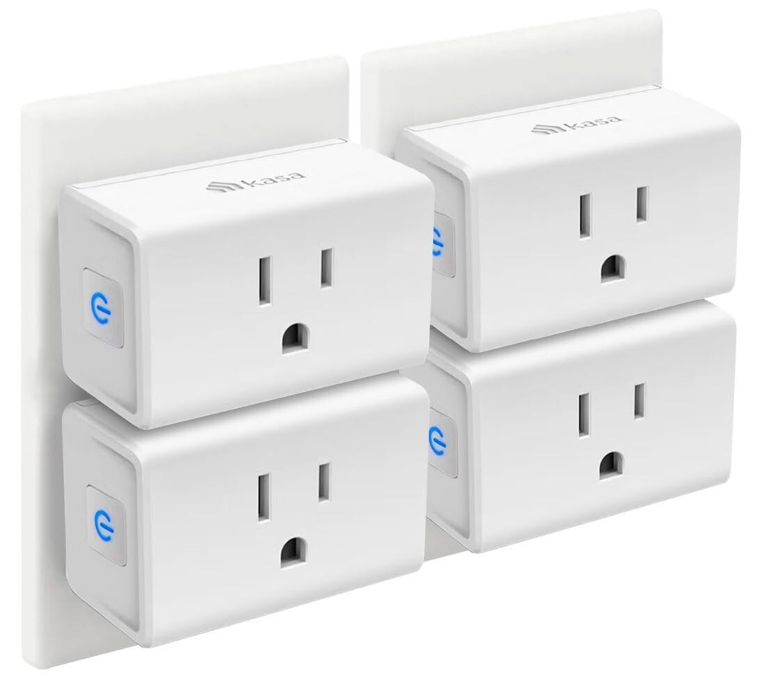 4-Pack Kasa Smart Plug Mini 15A WiFi Outlet,Alexa & Google Home,No Hub