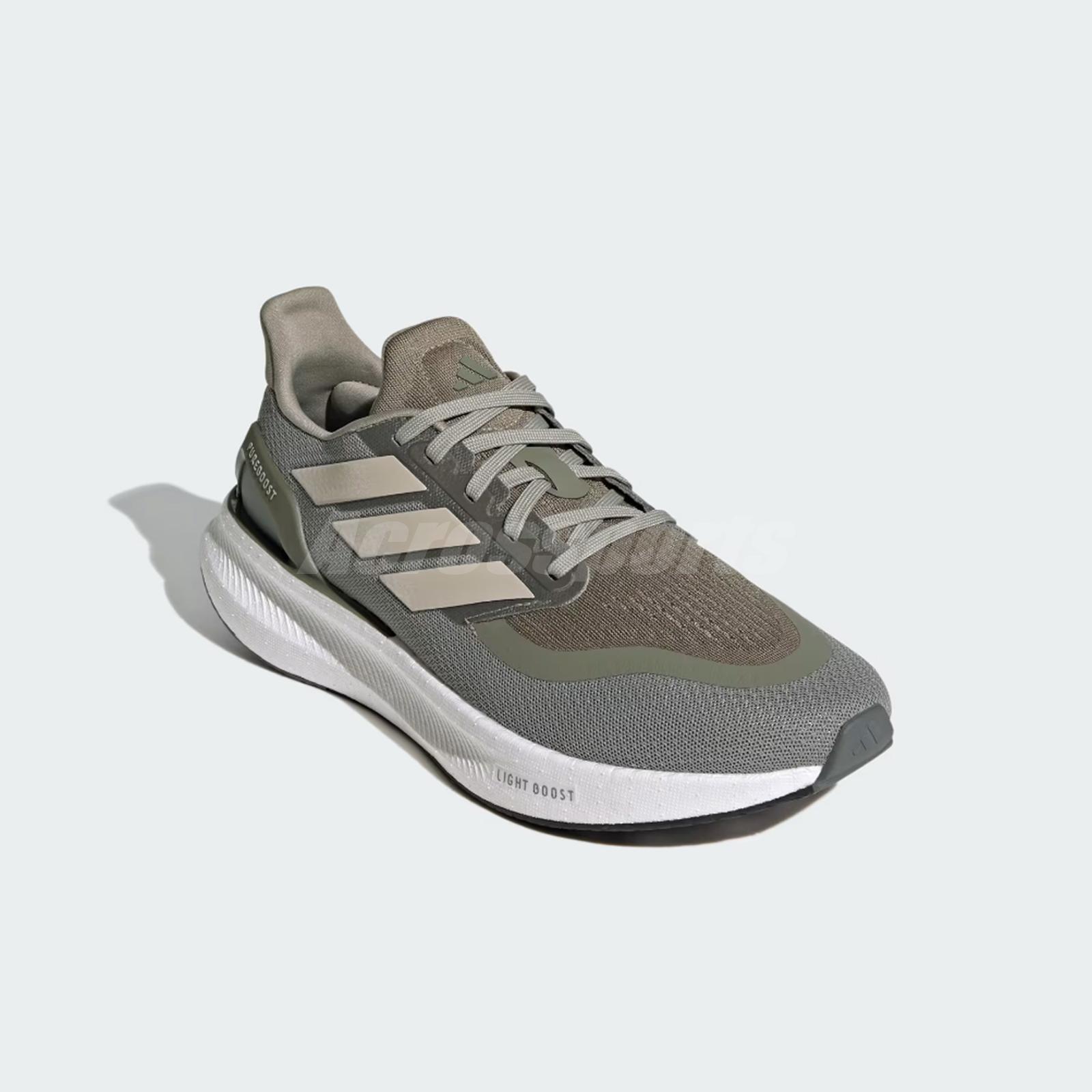 adidas Pureboost 5 Silver Pebble Wonder Beige Olive Strata Men Running IF9195