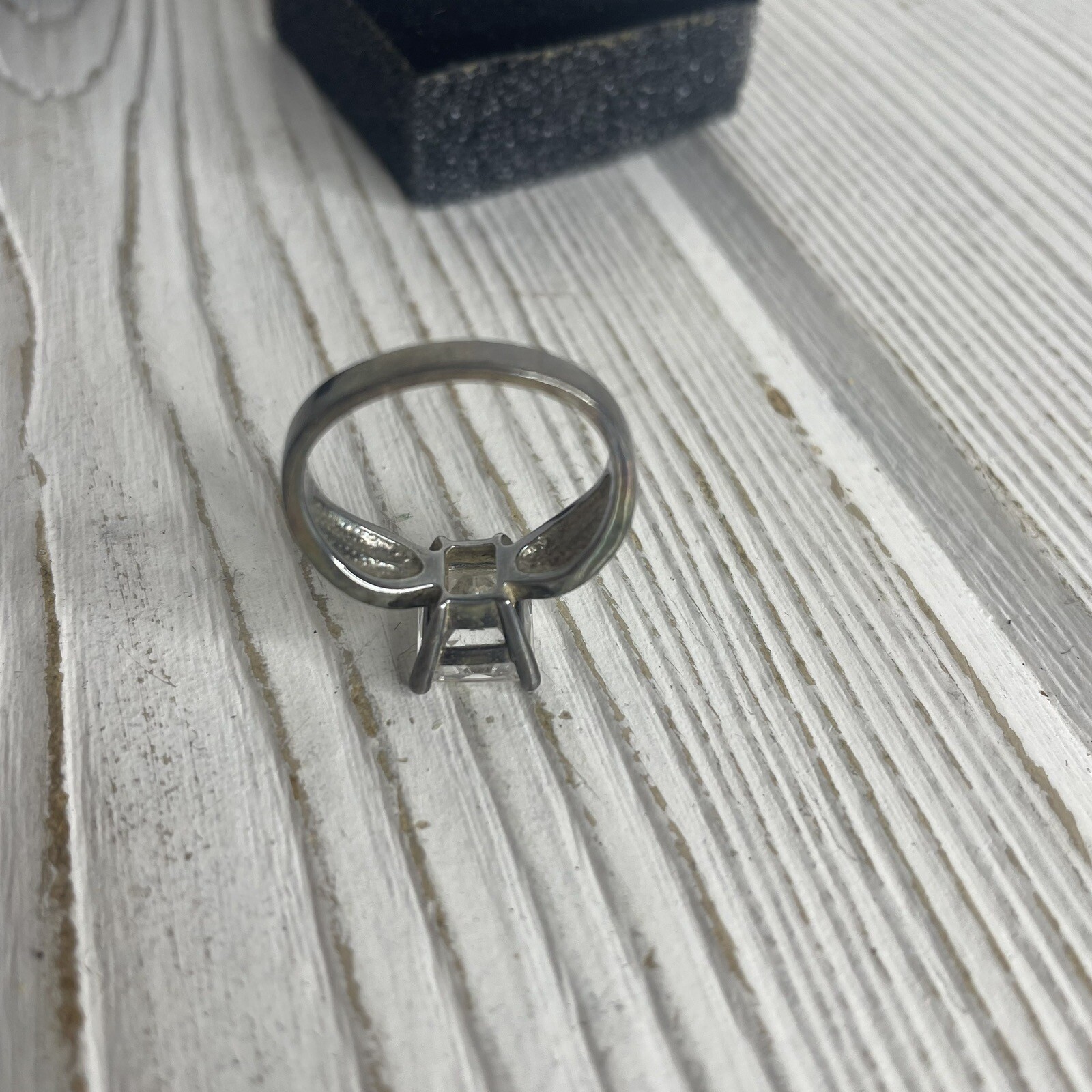 Absolute Simulated Diamond Ring Sterling Emerald … - image 6