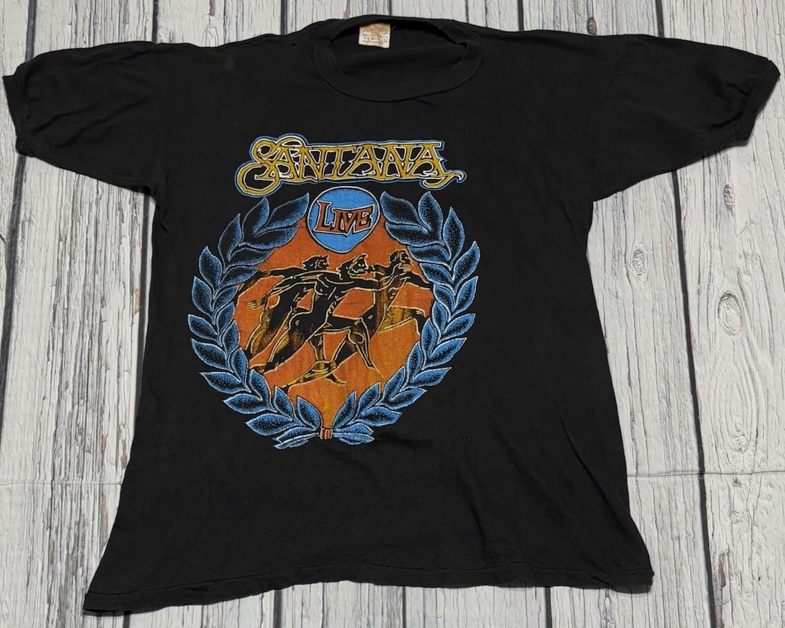 70's ビンテージ SANTANA バンドTシャツ Sサイズ Vintage T-shirt, Santana T Shirt, Concert T Shirt, Tour T