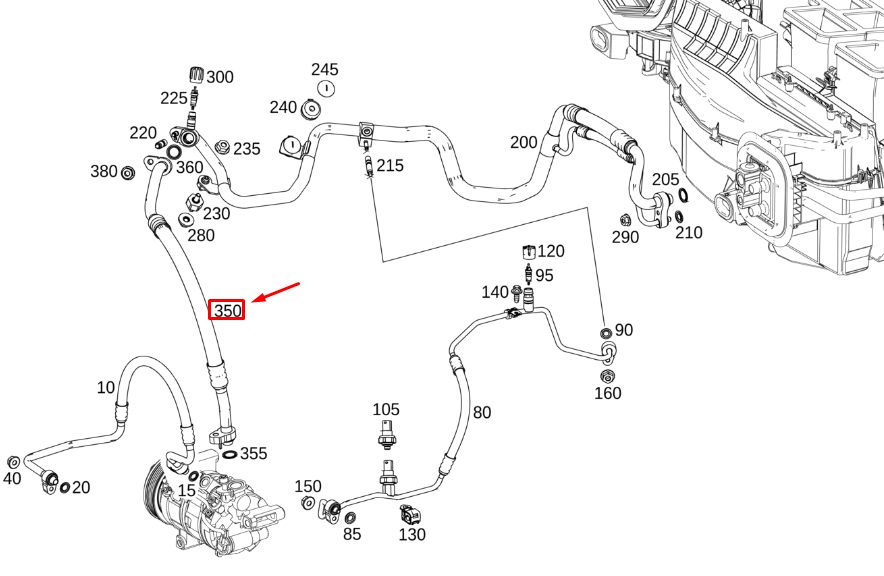 MERCEDES-BENZ GLB X247 REFRIGERANT LINE A1778305601 for sale  