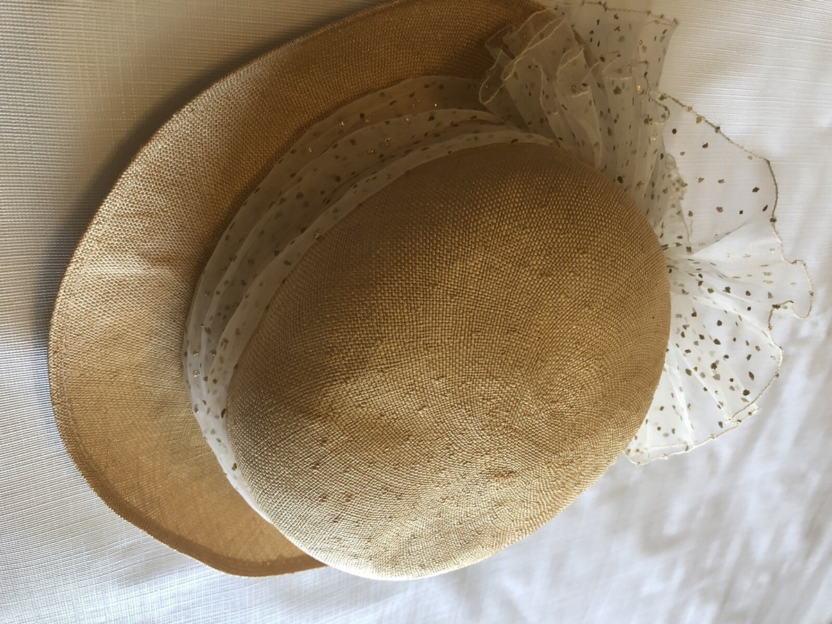 Ruth Kropveld Chapeau Creations Tan Color Straw Hat W 