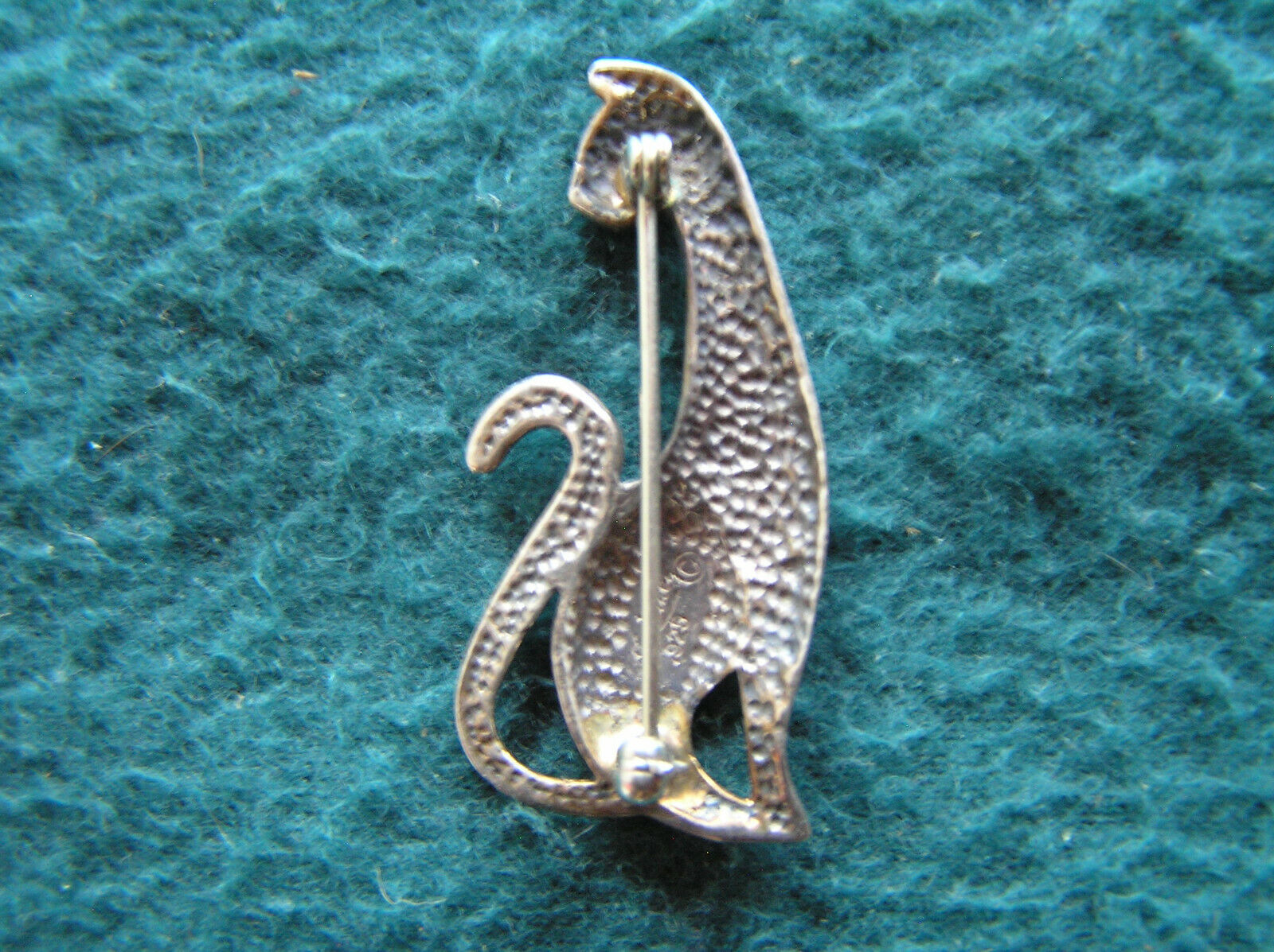 991. Sterling CAT pin, PB, marked .925 and Jezlai… - image 2