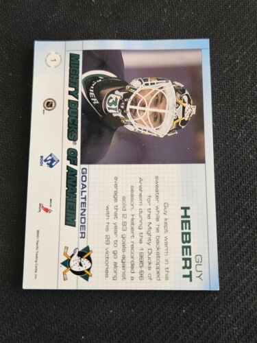 2000-01 PACIFIC PRIVATE STOCK GUY HEBERT #1 #ed 3/164 GAME WORN PATCH VARIATION - Picture 2 of 2