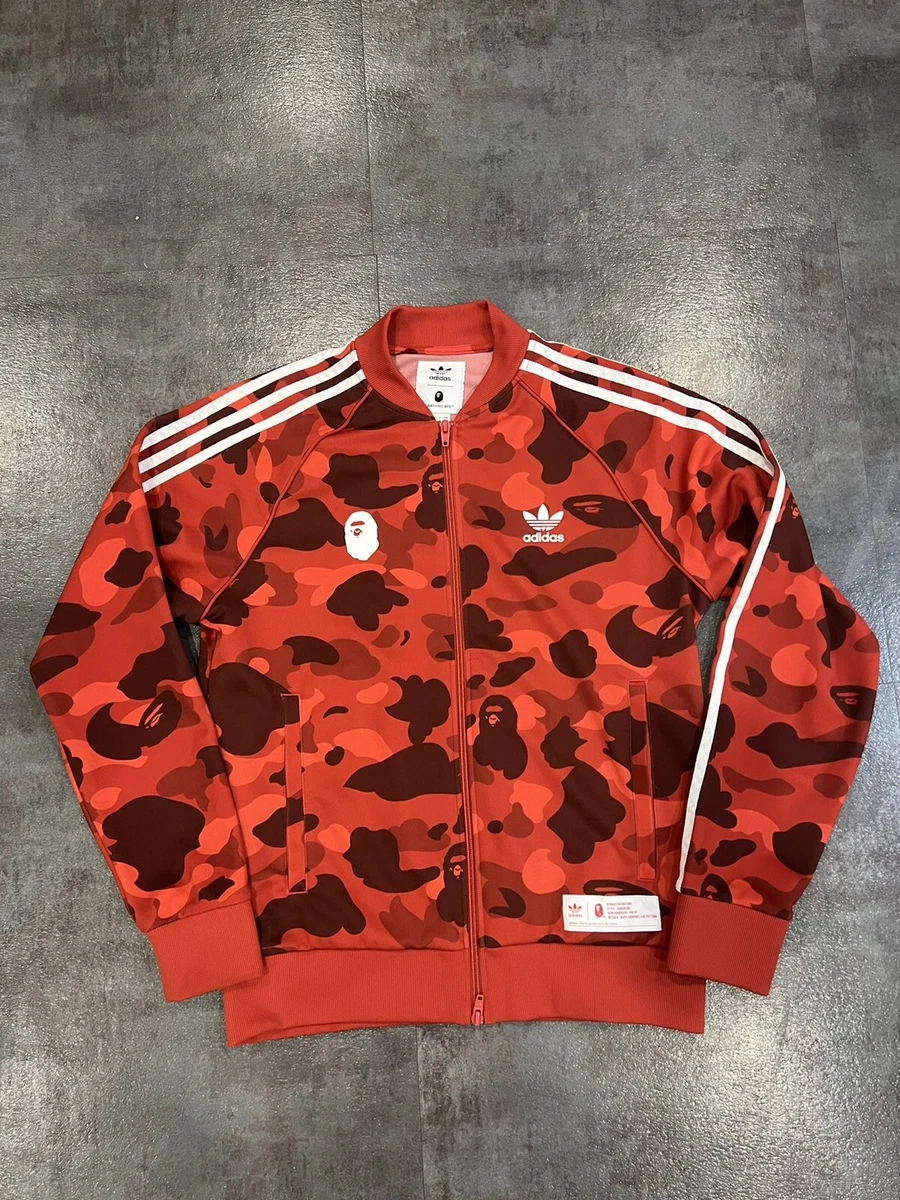 bape adidas jacket red camo size S | eBay