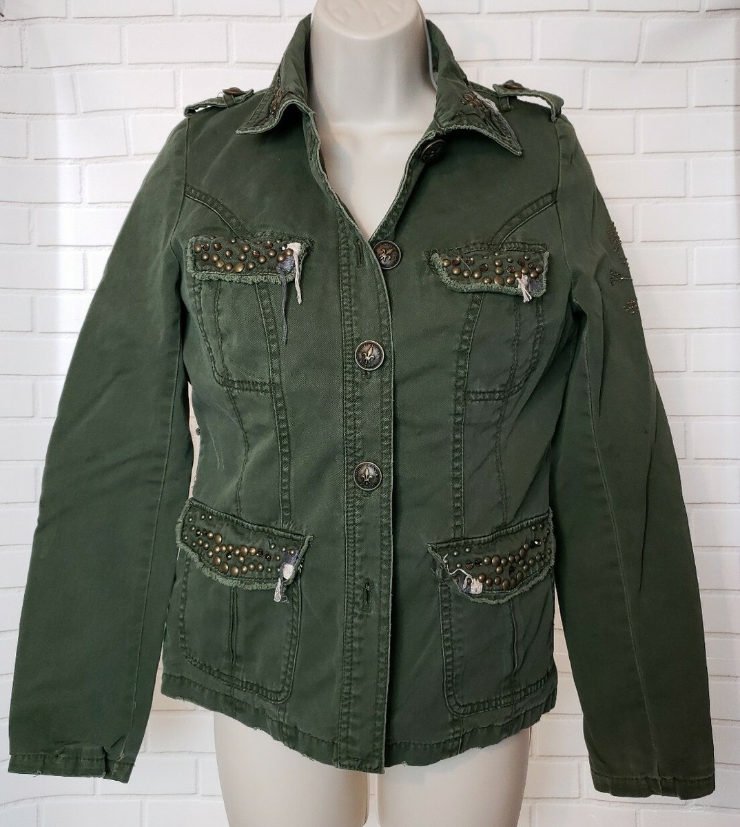 vintage missme cross studs design jacket
