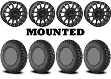 Kit 4 EFX MotoHammer Tires 31x10-14 on System 3 SB-5 Beadlock Matte Black 1KXP