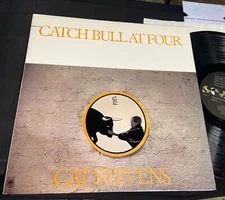 Cat Stevens CATCH BULL AT FOUR Vinyl Plays NEAR MINT! RARE A&M Black Box Label!