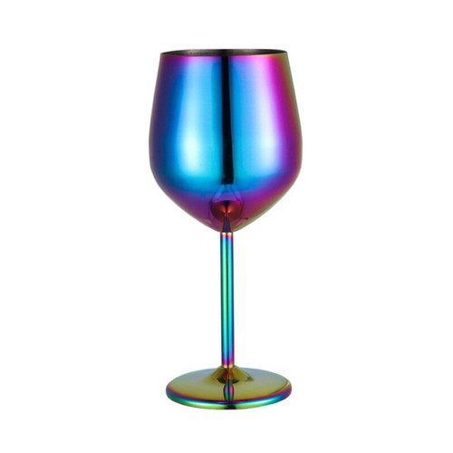 550ml Large Stainless Steel Wine Glasses Metal Drink Goblet Cup Electroplated UY - Picture 29 of 32