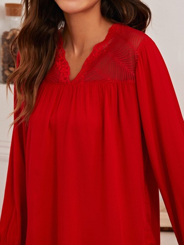 New Bamboo Fibre Pajamas Ladies Pullover Simple Casual Suit - Picture 3 of 5