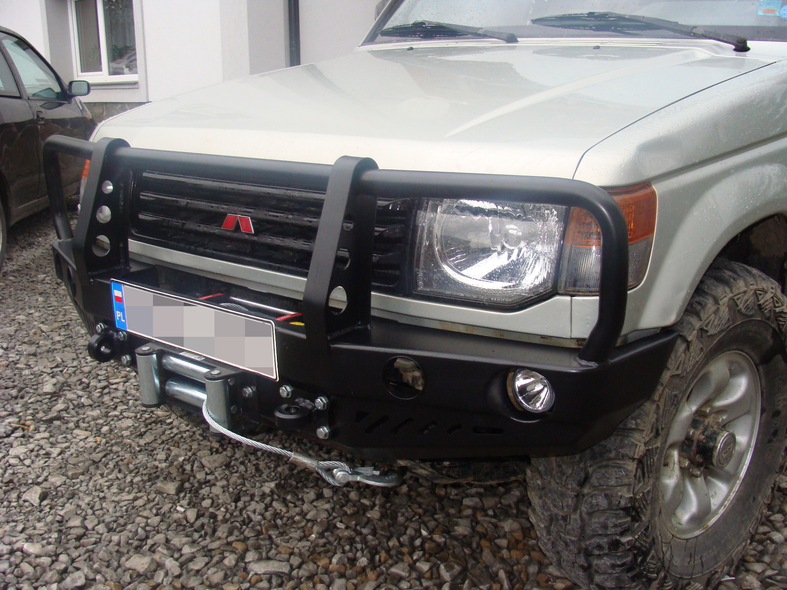 Mitsubishi Pajero Shogun Mk2 II 19912000 FRONT STEEL BUMPER WINCH OFF