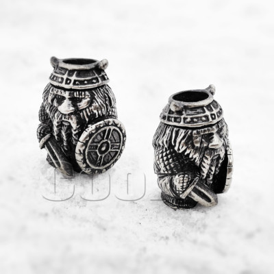 Paracord Bead Beads Charm VIKING Bracelet Knife Lanyard KeyChain Nickel  Silver