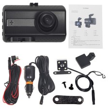 3" In Car Camera Recorder Dual Front and Rear 1080P Dash Cam Night  Day Vision