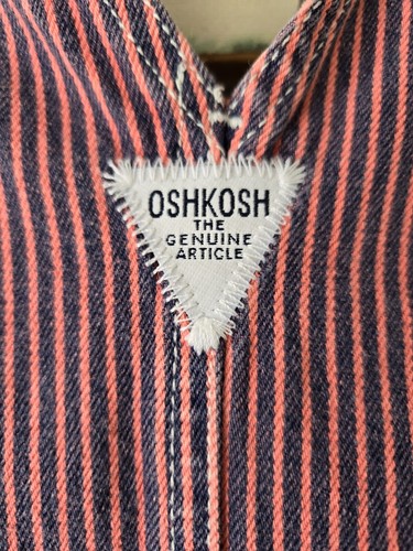 OSHKOSH B'GOSH STRIPED DENIM OVERALL JUMPER DRESS Girl's Size 4T - Picture 2 of 11