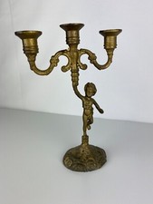 Sublime Chandelier, Candélabre Chérubin à trois branches en régule 