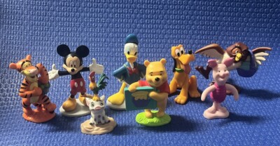Disney Mickey Mouse & Friends Winnie The Pooh Figure Lot of 8 Cake Toppers Toys
