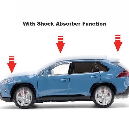 1:24 Toyota RAV 4 SUV Diecast Model Car Toy Collectible Sound&Light Kids Gift - Picture 9 of 14
