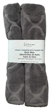 Wel Home by Welspun Bath Mats - 2 Pack (Gray) NIP…