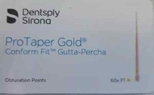 Dentsply PROTAPER GOLD Conform Fit Gutta-Percha Points 60pcs Pack F1
