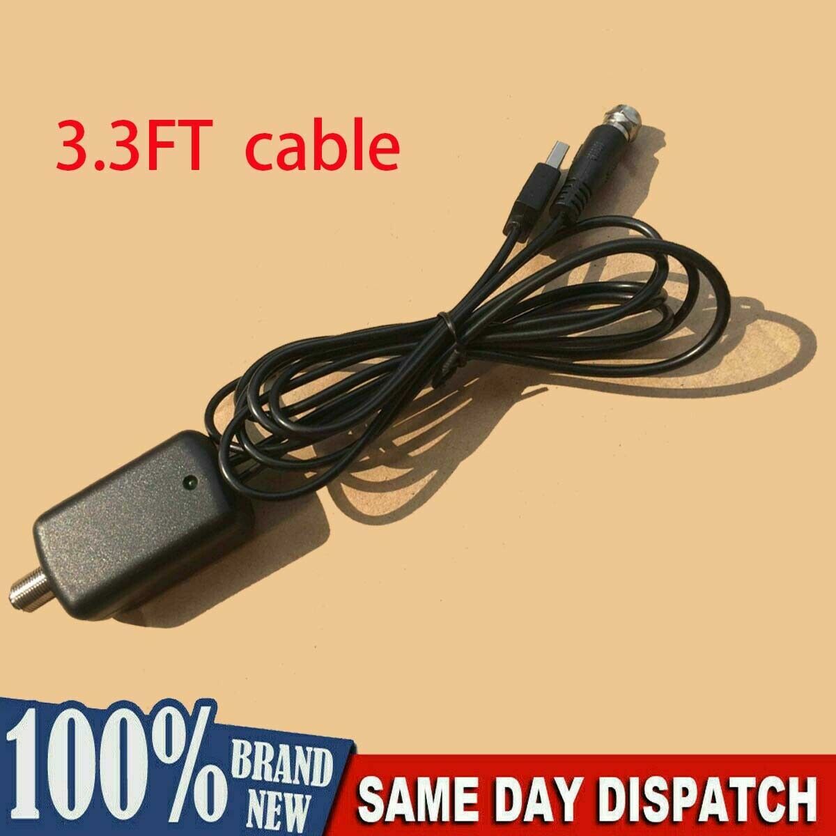 NEW TV ANTENNA BOOSTER SIGNAL AMPLIFIER 25DB HDTV AMP SHIPS USA 3.3ft